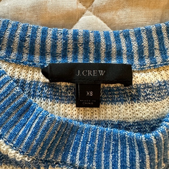 Jcrew XS Striped Linen sweater, 3/4 sleeves - Picture 2 of 3